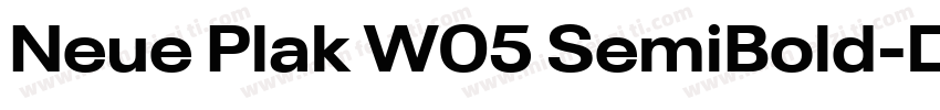 Neue Plak W05 SemiBold字体转换